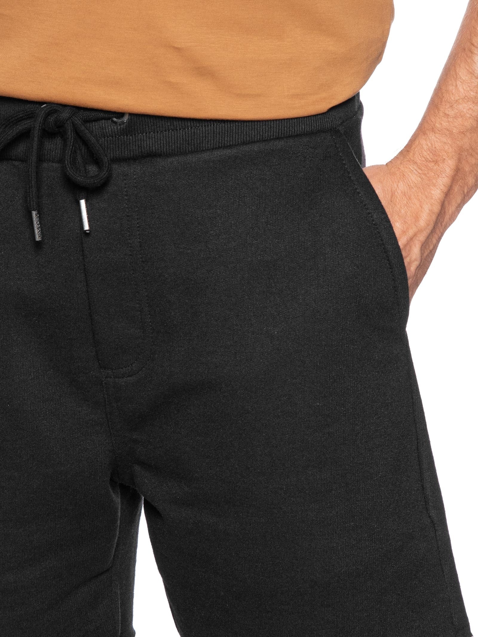 Bermuda Masculina Moletom Básico New Preto Reserva