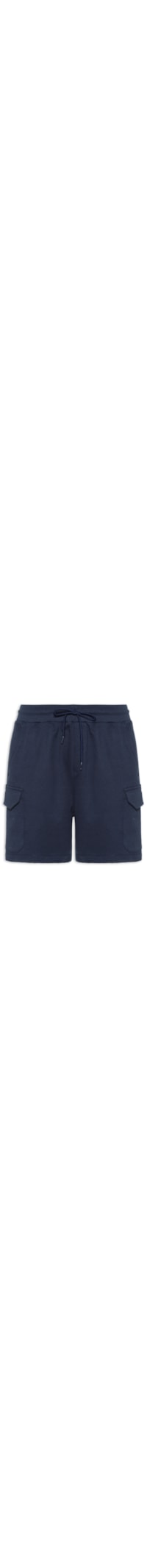 Bermuda Masculina Moletom Cargo - Azul