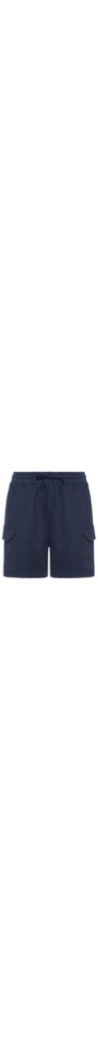 Bermuda Masculina Moletom Cargo - Azul