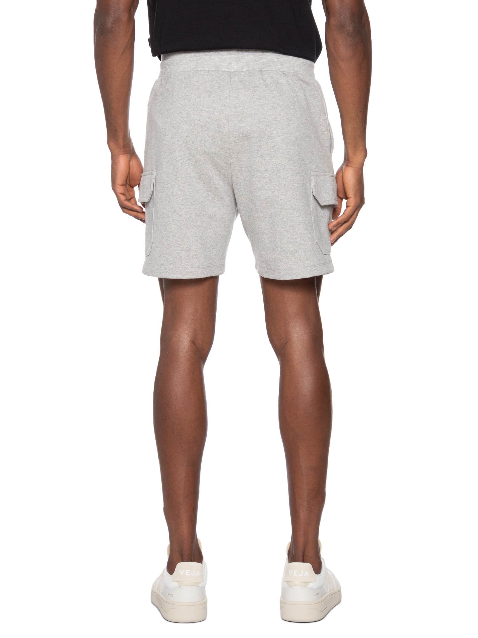 Bermuda Masculina Moletom Cargo Cinza Basiq Men