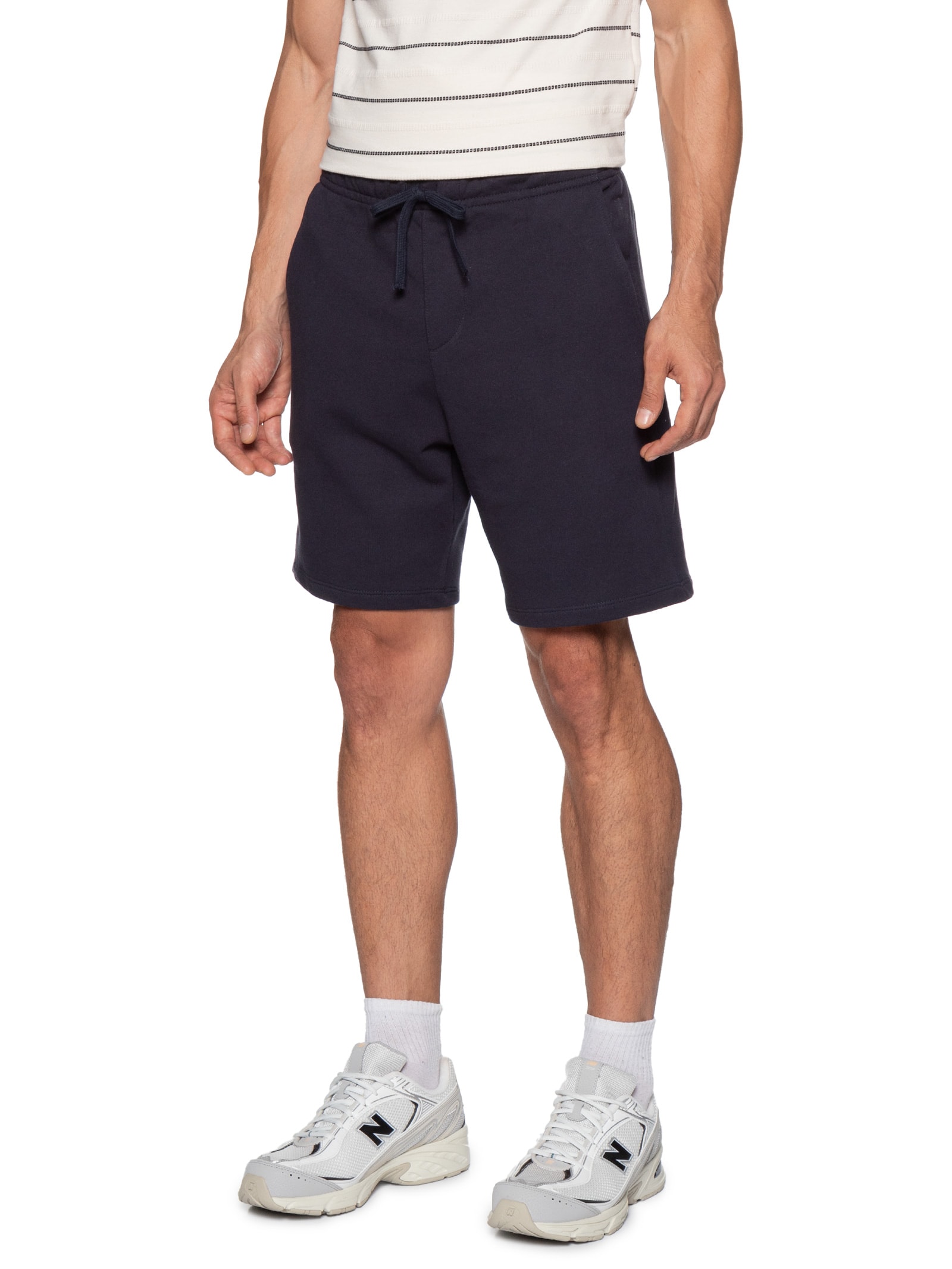 Bermuda Masculina Moletom Com Bolso Azul Hering