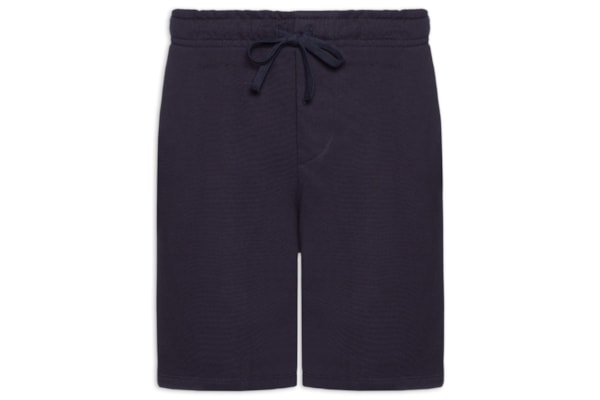 Bermuda Masculina Moletom Com Bolso - Azul