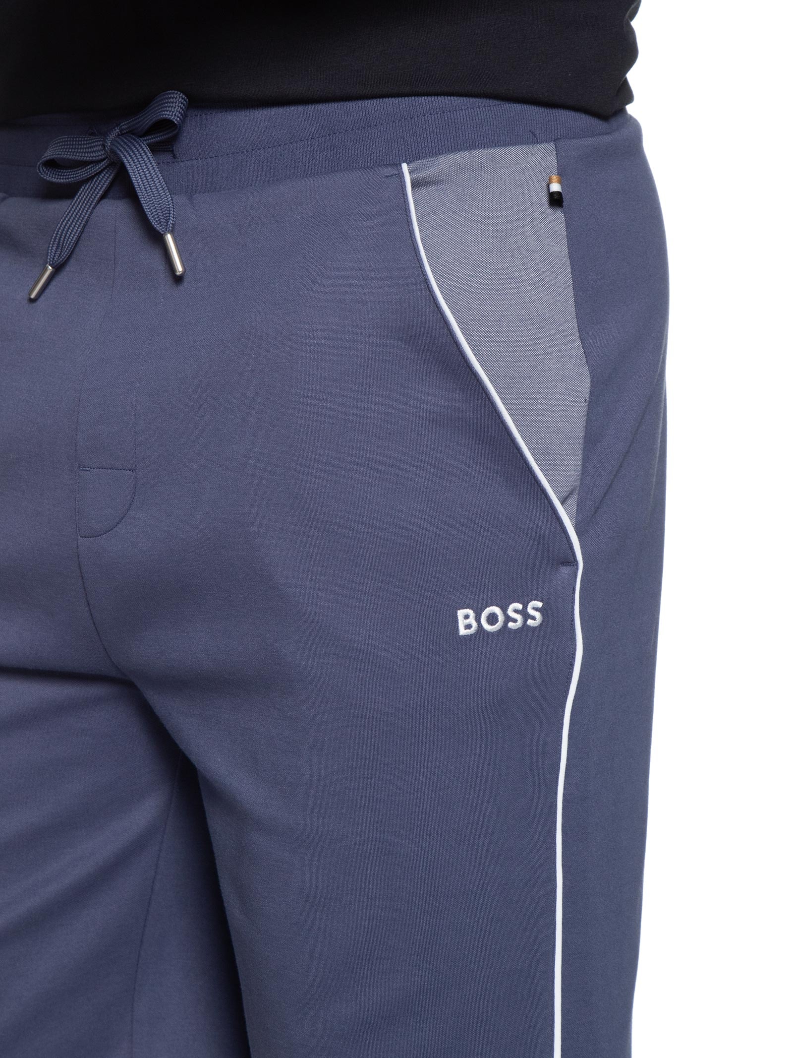 Bermuda Masculina Moletom com Bolsos Tracksuit Azul Boss
