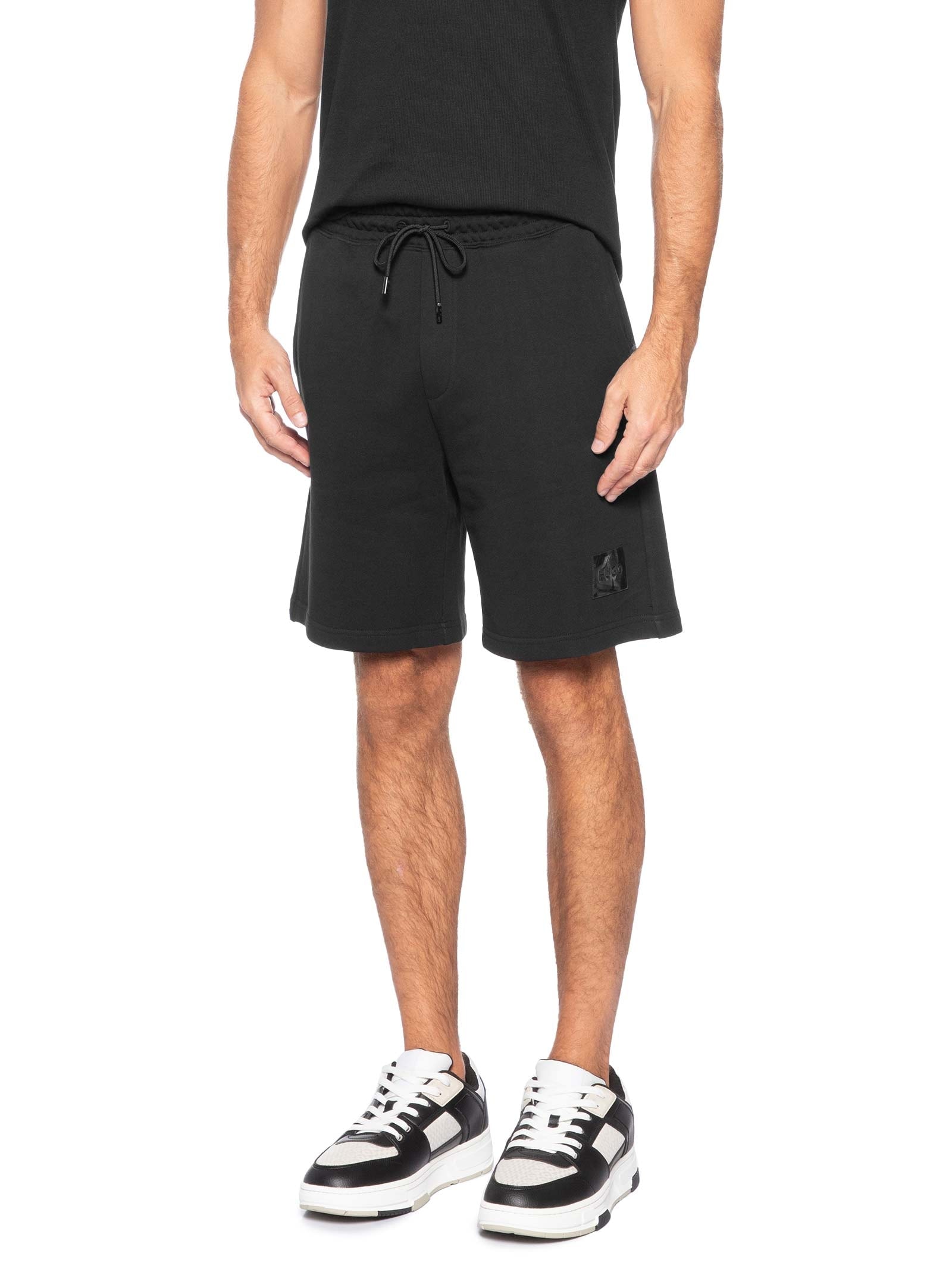 Bermuda Masculina Moletom Darix Preto Hugo