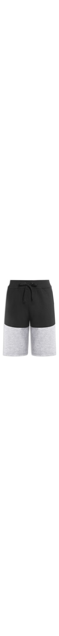 Bermuda Masculina Moletom Duo Color - Preto