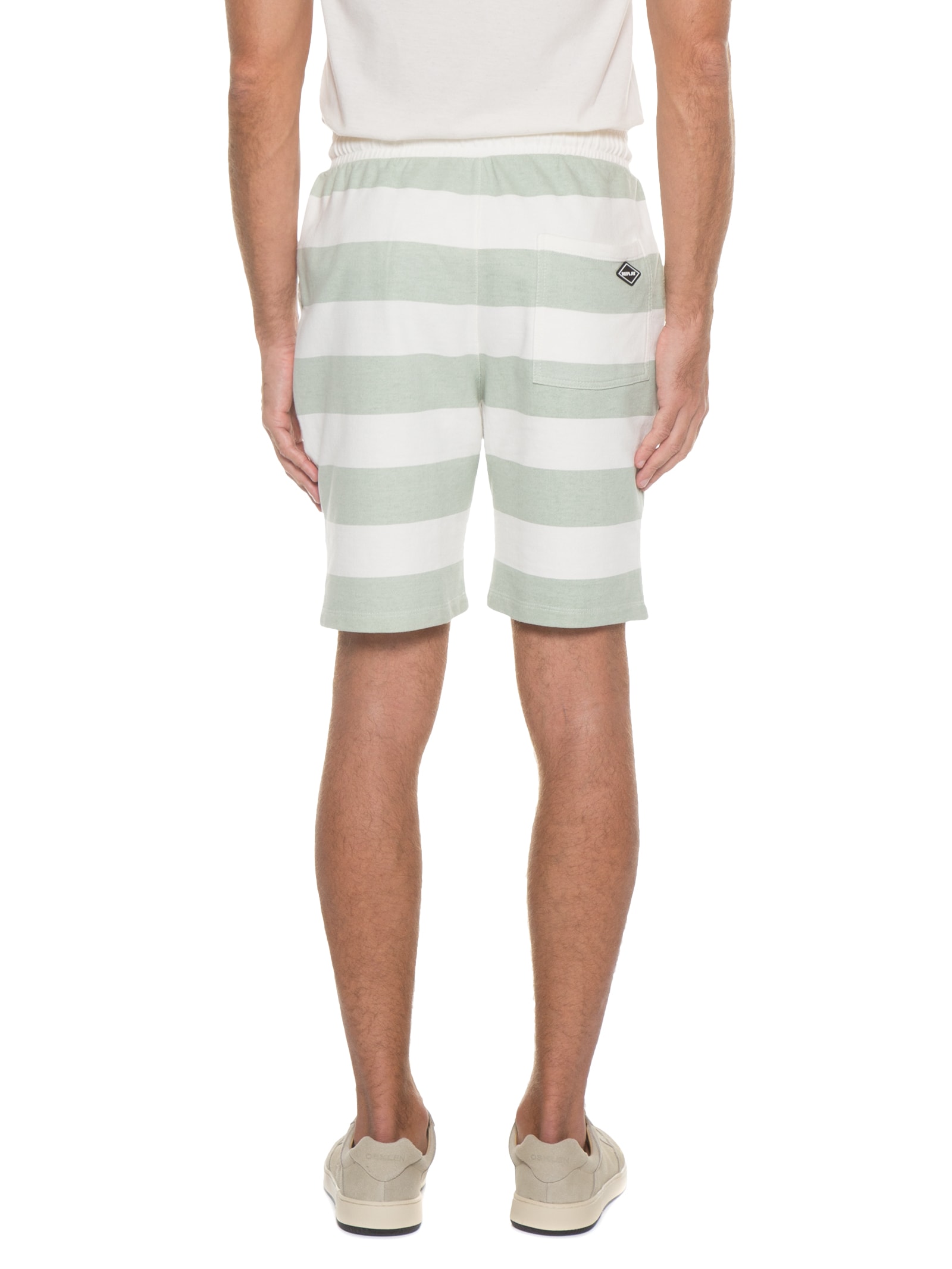 Bermuda Masculina Moletom Listra Off White Replay