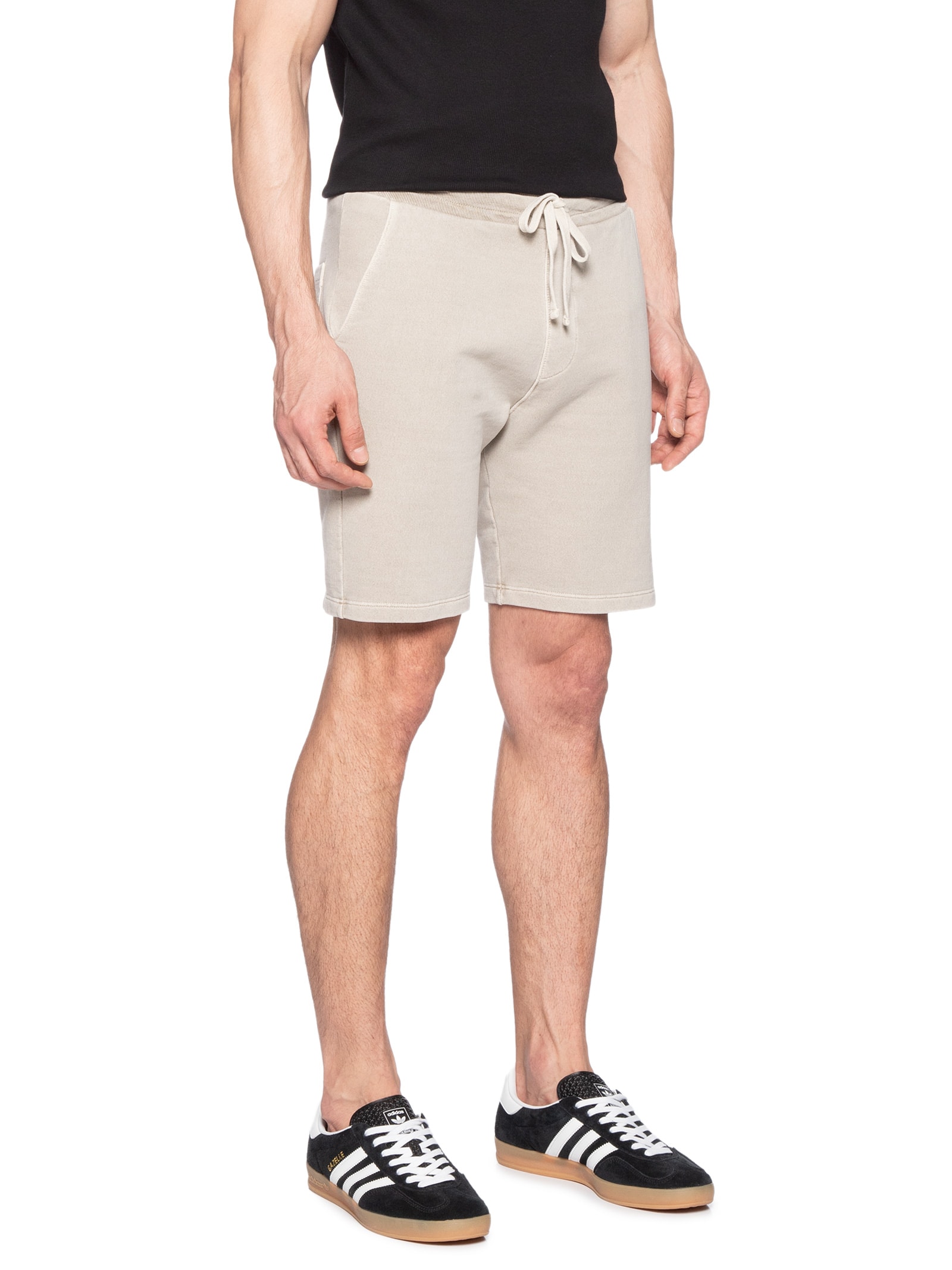 Bermuda Masculina Moletom Logo Monograma Pigmen Bege Calvin Klein Jeans