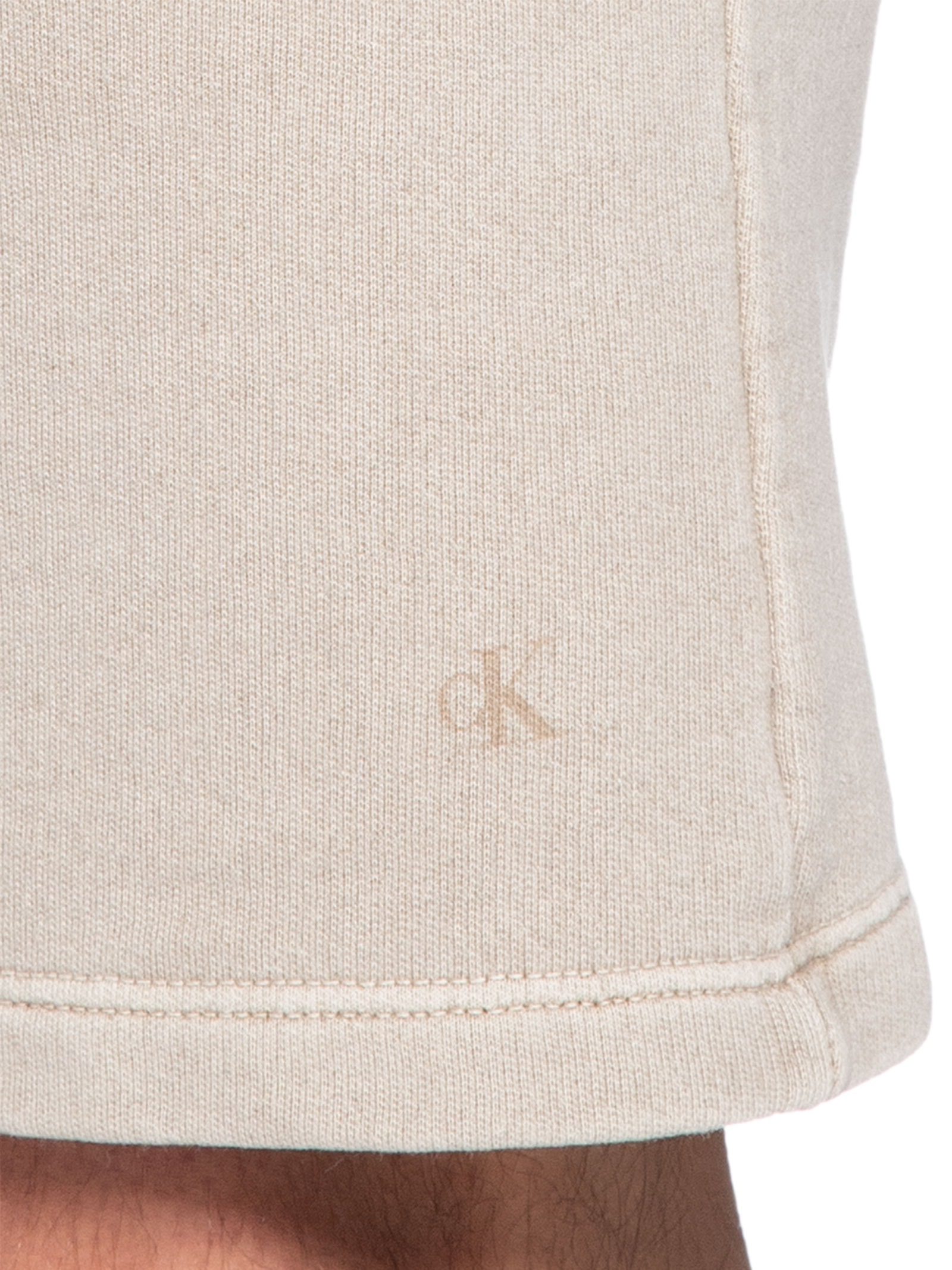 Bermuda Masculina Moletom Logo Monograma Pigmen Bege Calvin Klein Jeans