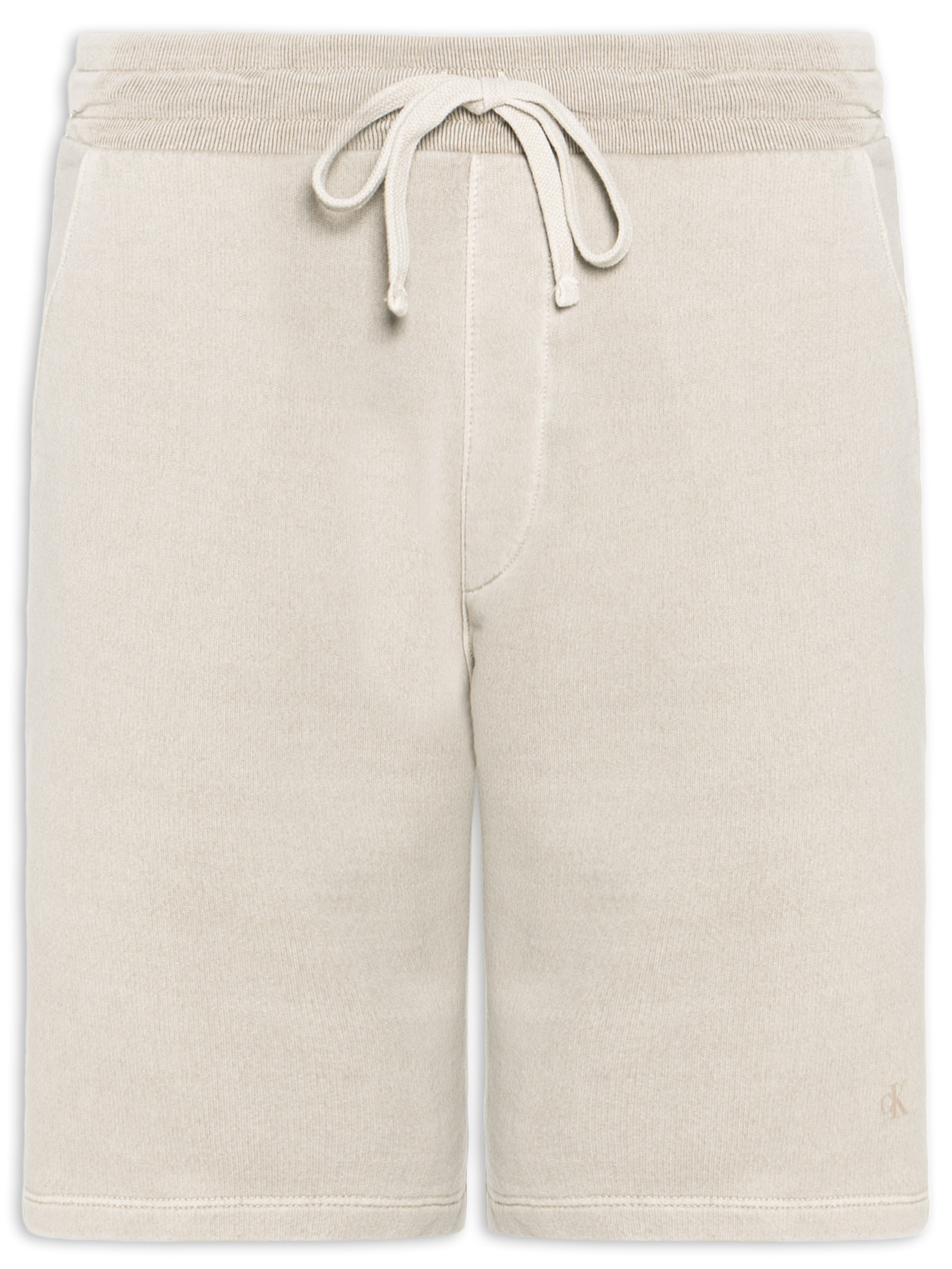 Bermuda Masculina Moletom Logo Monograma Pigmen Bege Calvin Klein Jeans