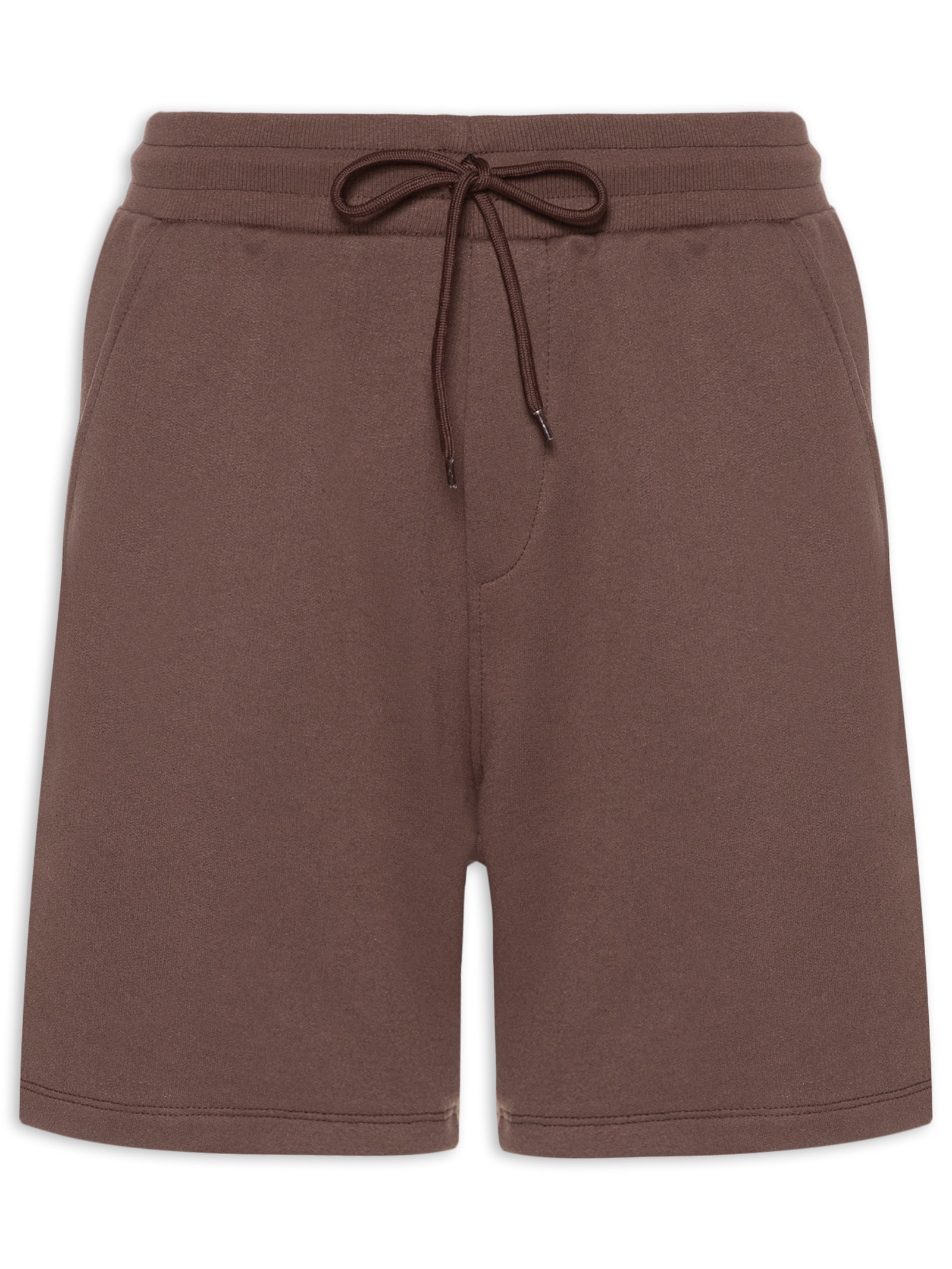 Bermuda Masculina Moletom Marrom Basiq Men