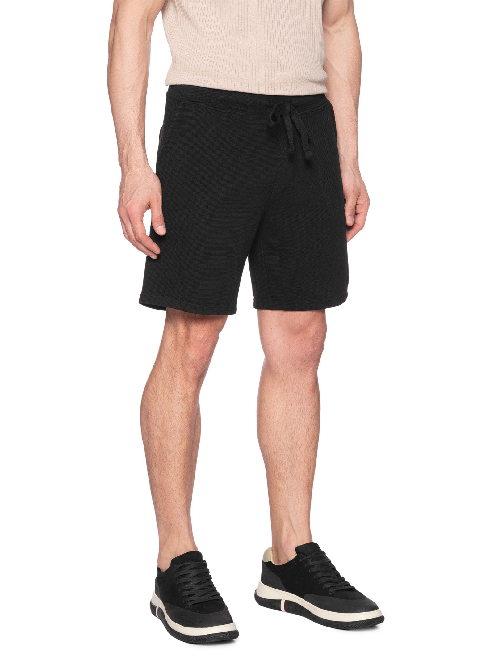 Bermuda Masculina Moletom Neblina Preto Austral