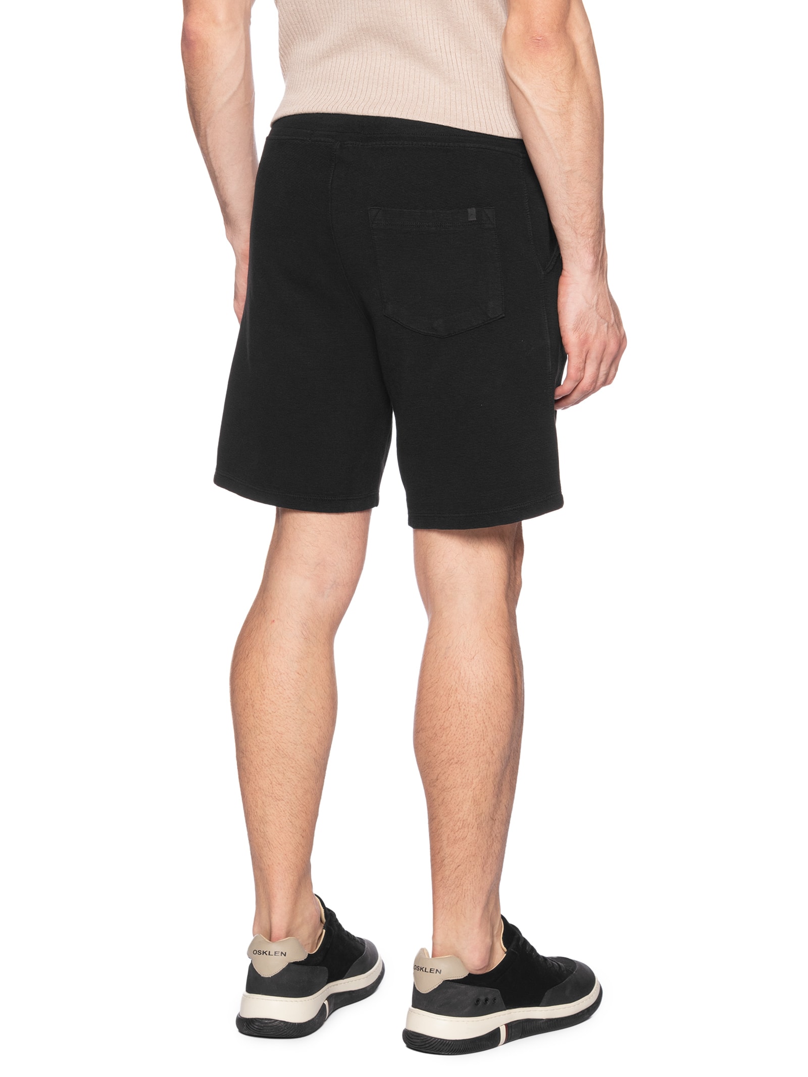 Bermuda Masculina Moletom Neblina Preto Austral