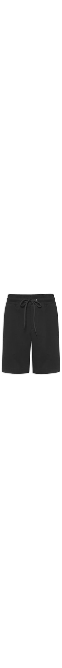 Bermuda Masculina Moletom - Preto