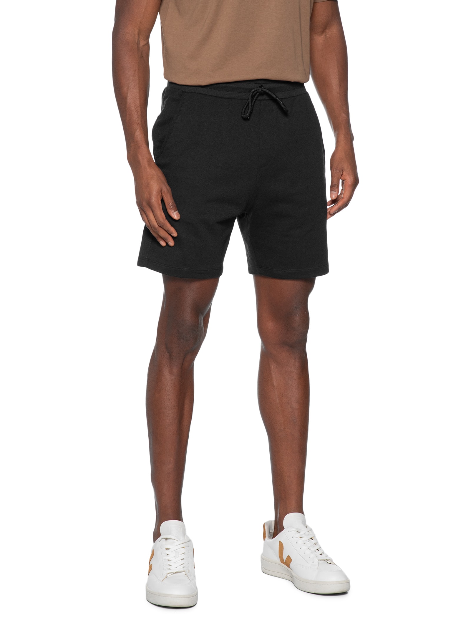 Bermuda Masculina Moletom Preto Basiq Men