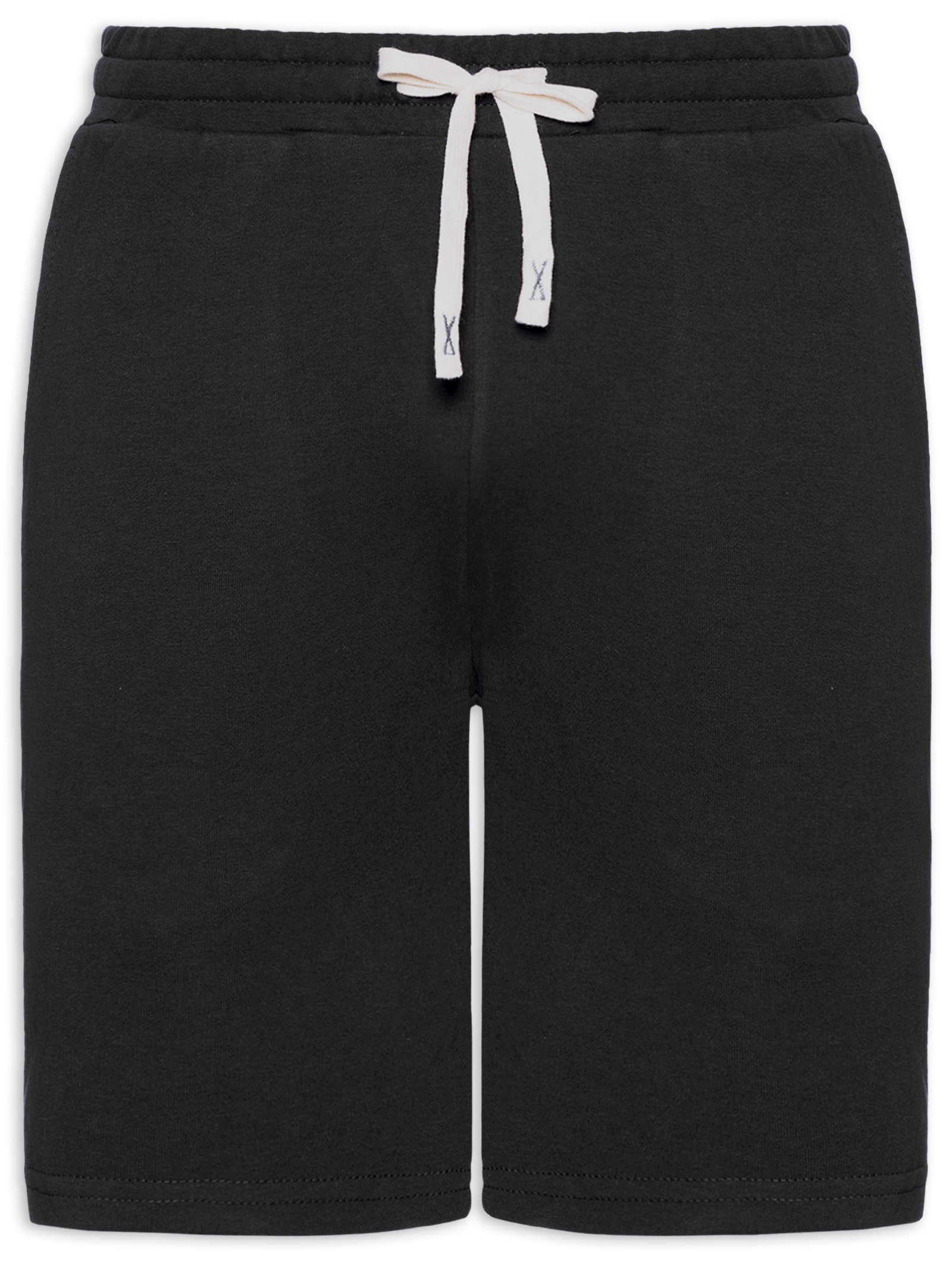 Bermuda Masculina Moletom Preto Basiq Men