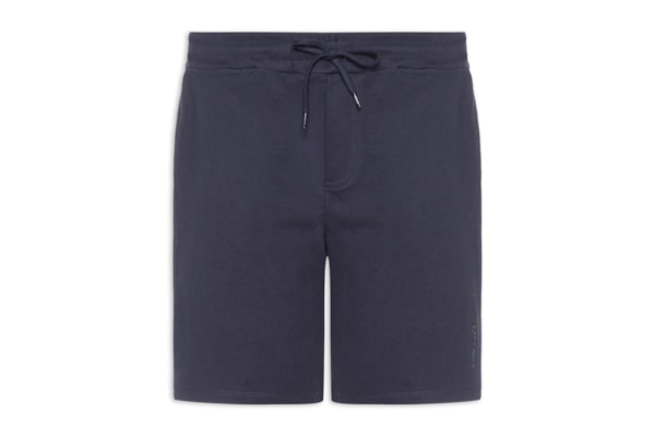 Bermuda Masculina Moletom Relaxed Fit Com Bolso Lateral - Azul