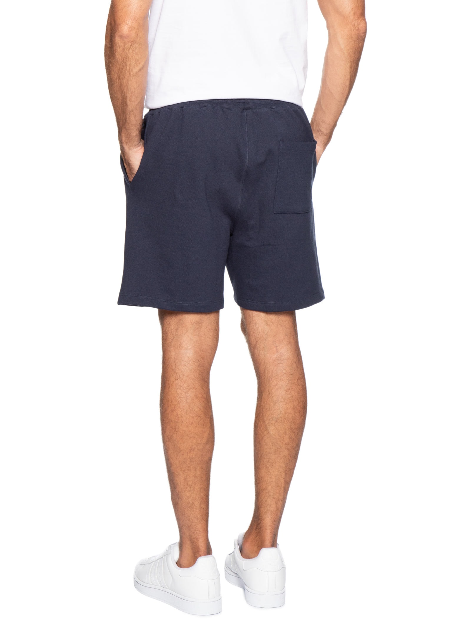 Bermuda Masculina Moletom Relaxed Fit Com Bolso Lateral Azul Tommy Jeans