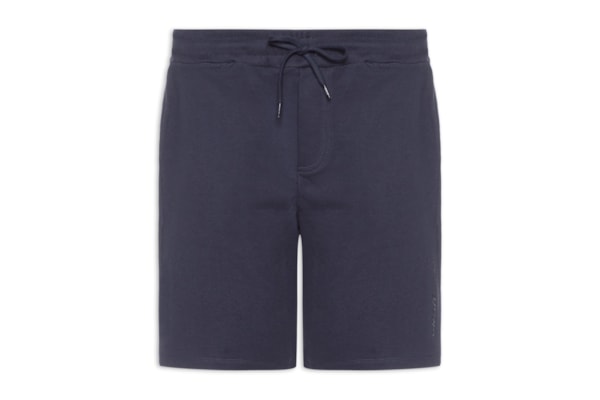 Bermuda Masculina Moletom Relaxed Fit Com Bolso Lateral - Azul