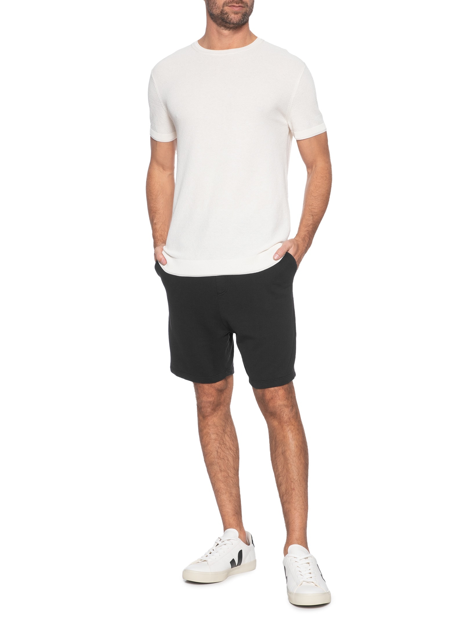 Bermuda Masculina Moletom Urbano New Preto Foxton