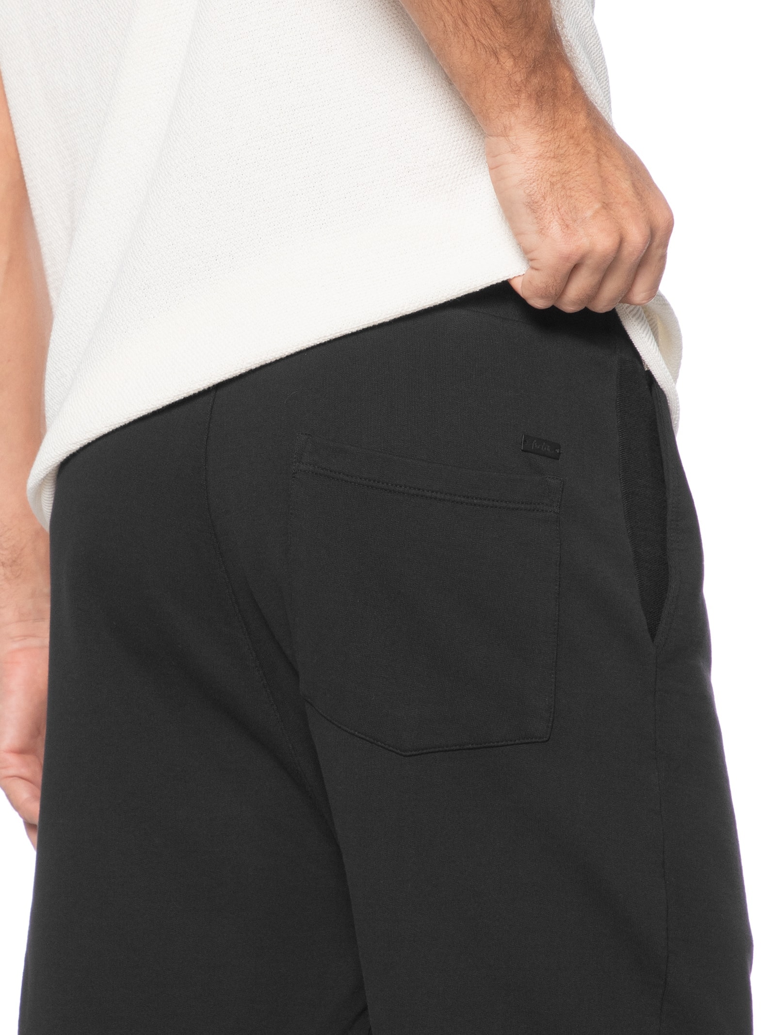 Bermuda Masculina Moletom Urbano New Preto Foxton
