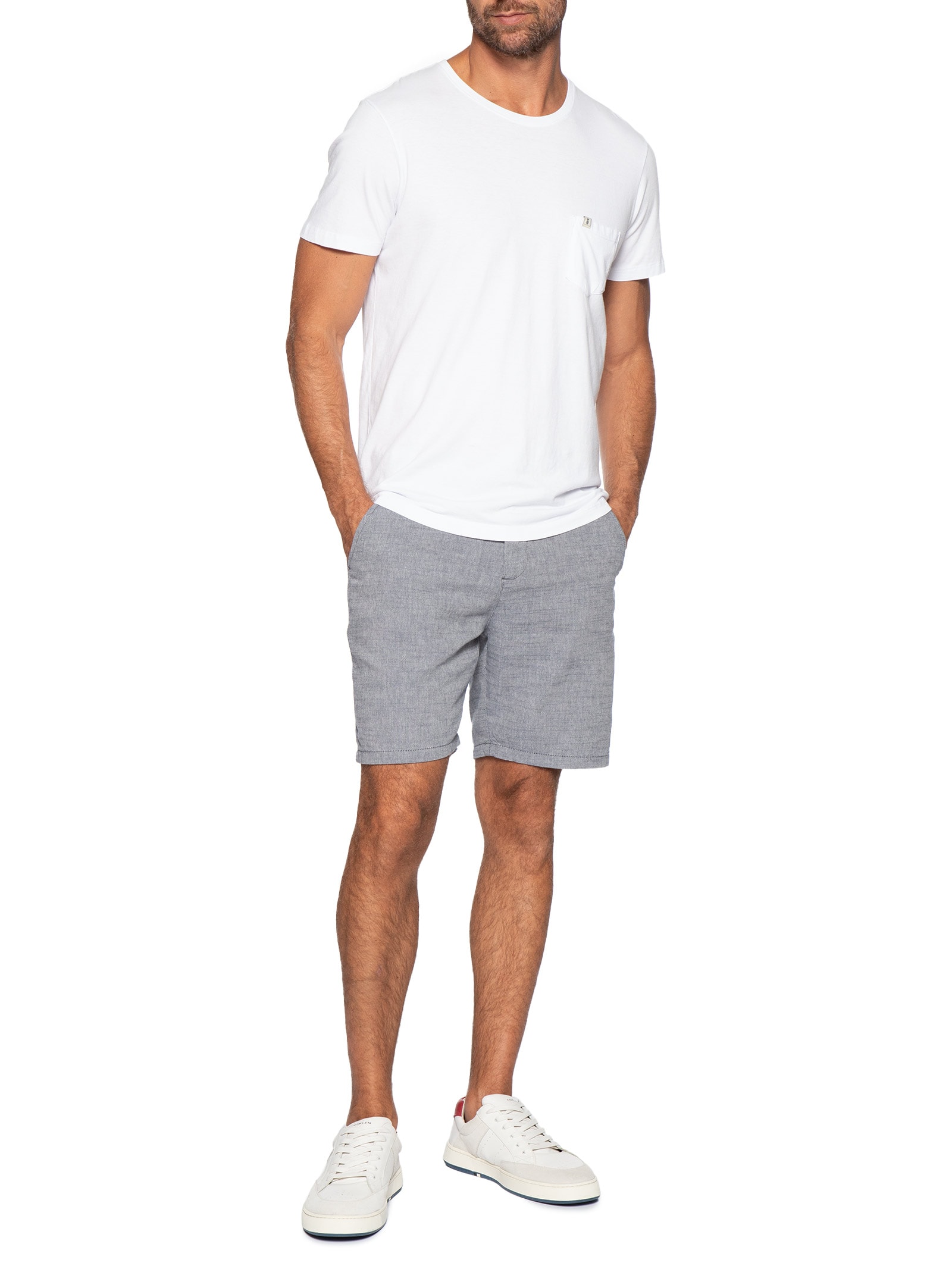 Bermuda Masculina Oxford Azul Pineapple