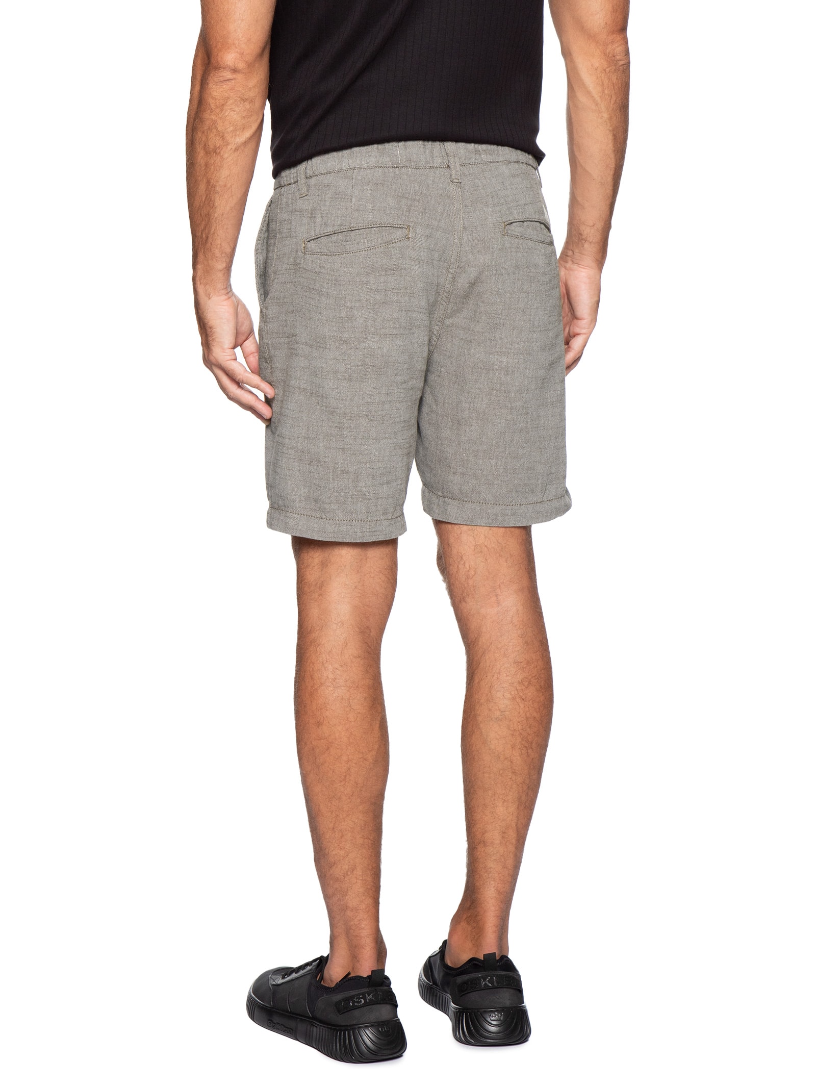 Bermuda Masculina Oxford Marrom Pineapple