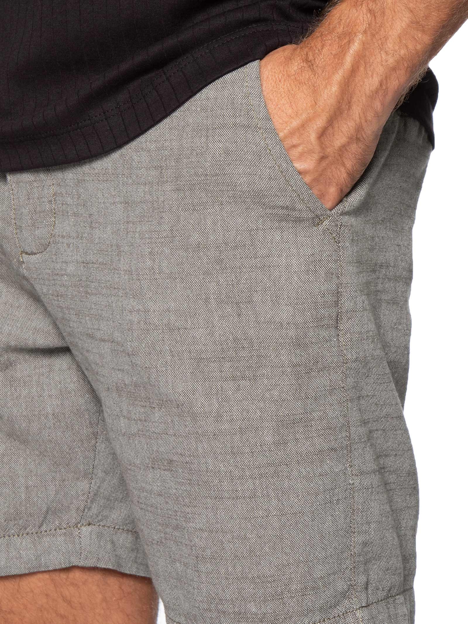 Bermuda Masculina Oxford Marrom Pineapple