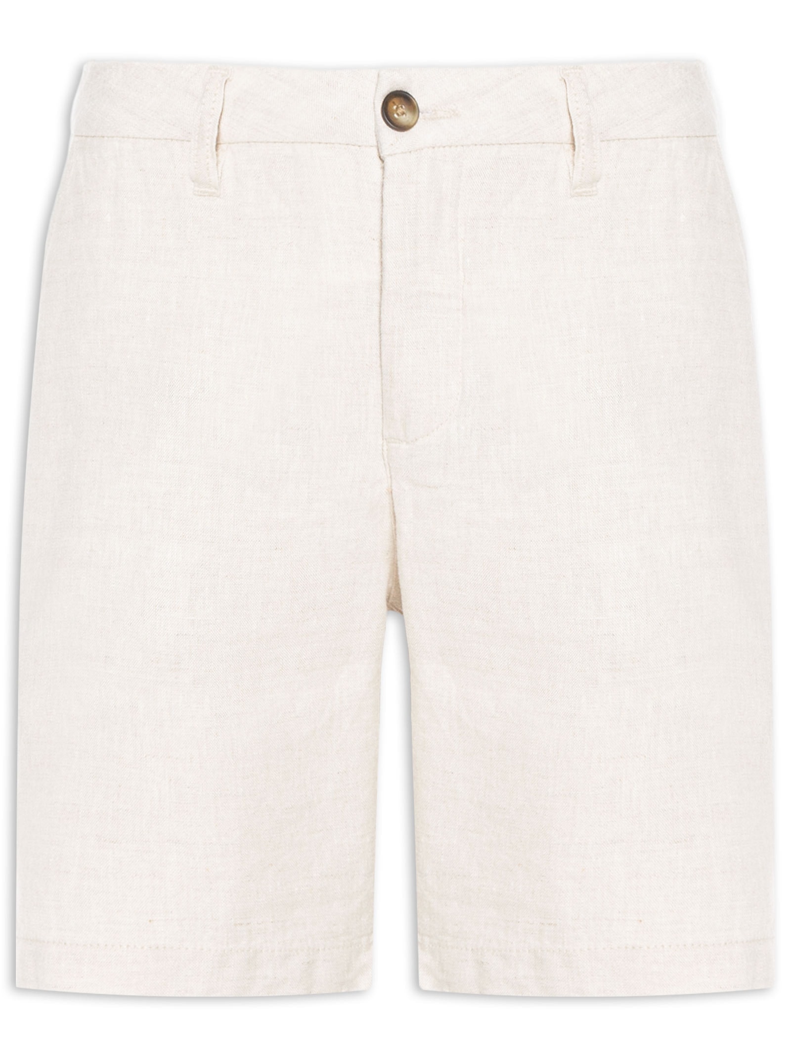 Bermuda Masculina Puro Linho Bege Pineapple