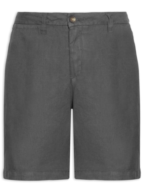 Bermuda Masculina Puro Linho – Preto