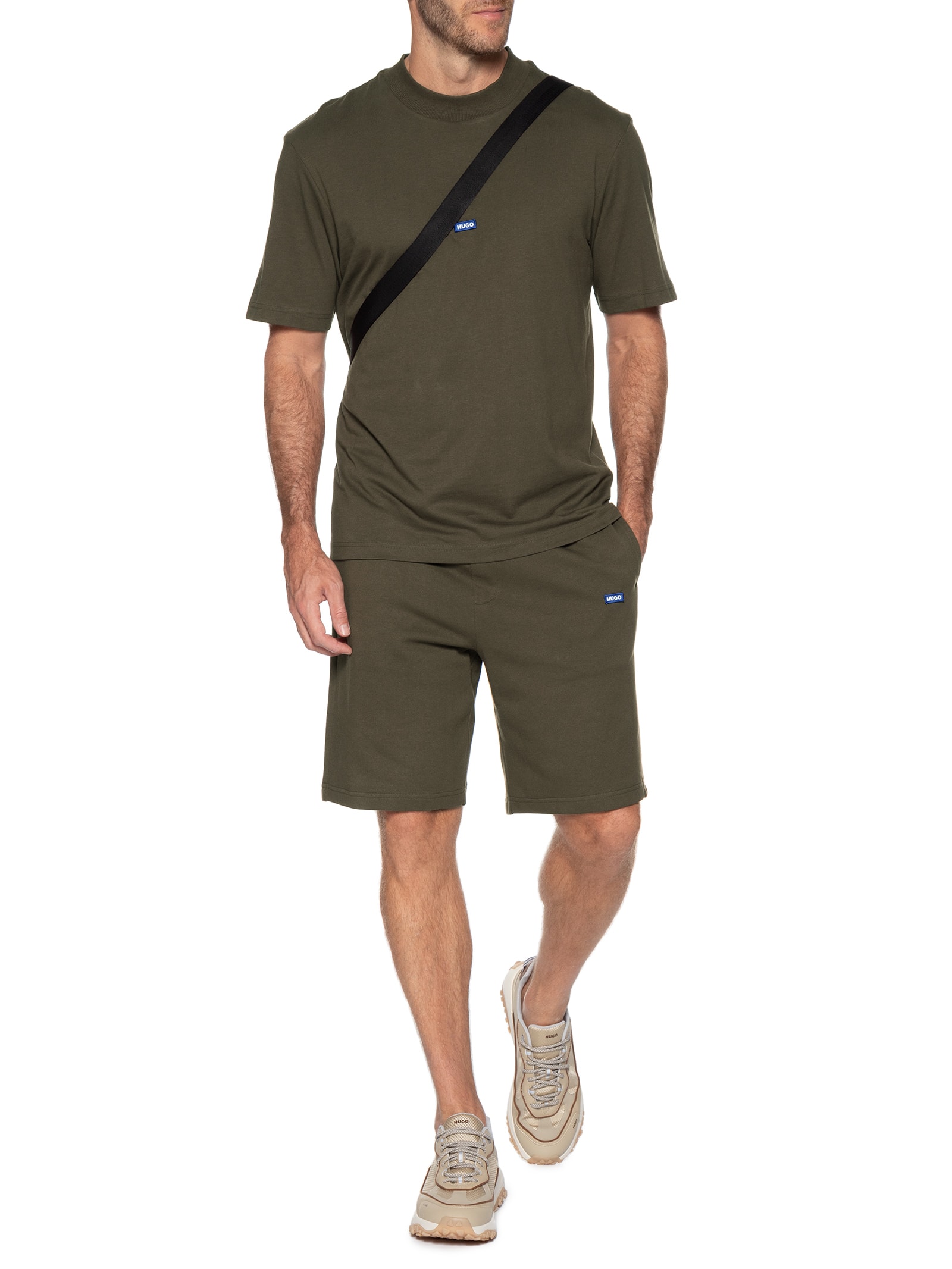 Bermuda Masculina Regular Fit Cotton Nasensio Marrom Hugo