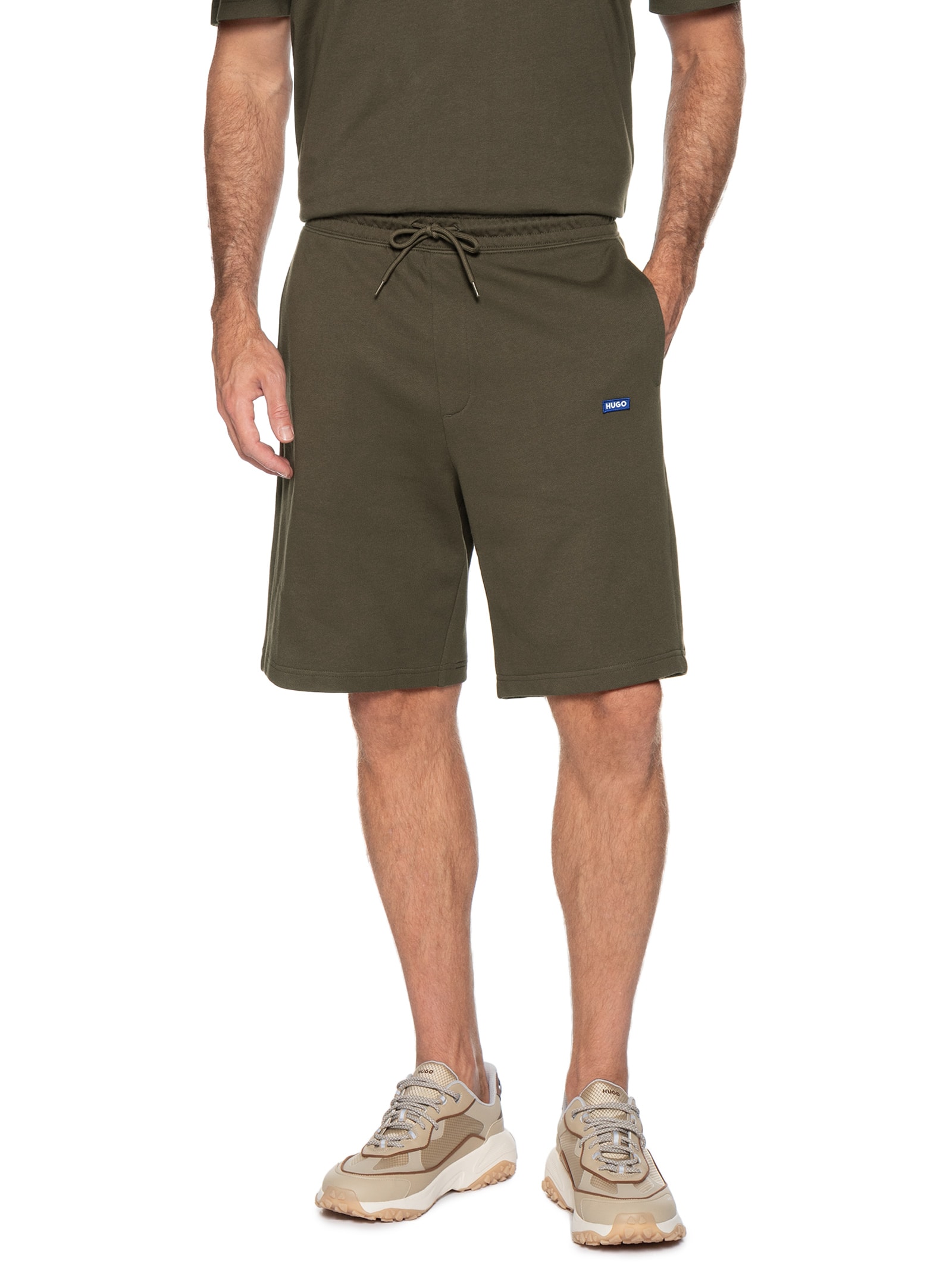 Bermuda Masculina Regular Fit Cotton Nasensio Marrom Hugo