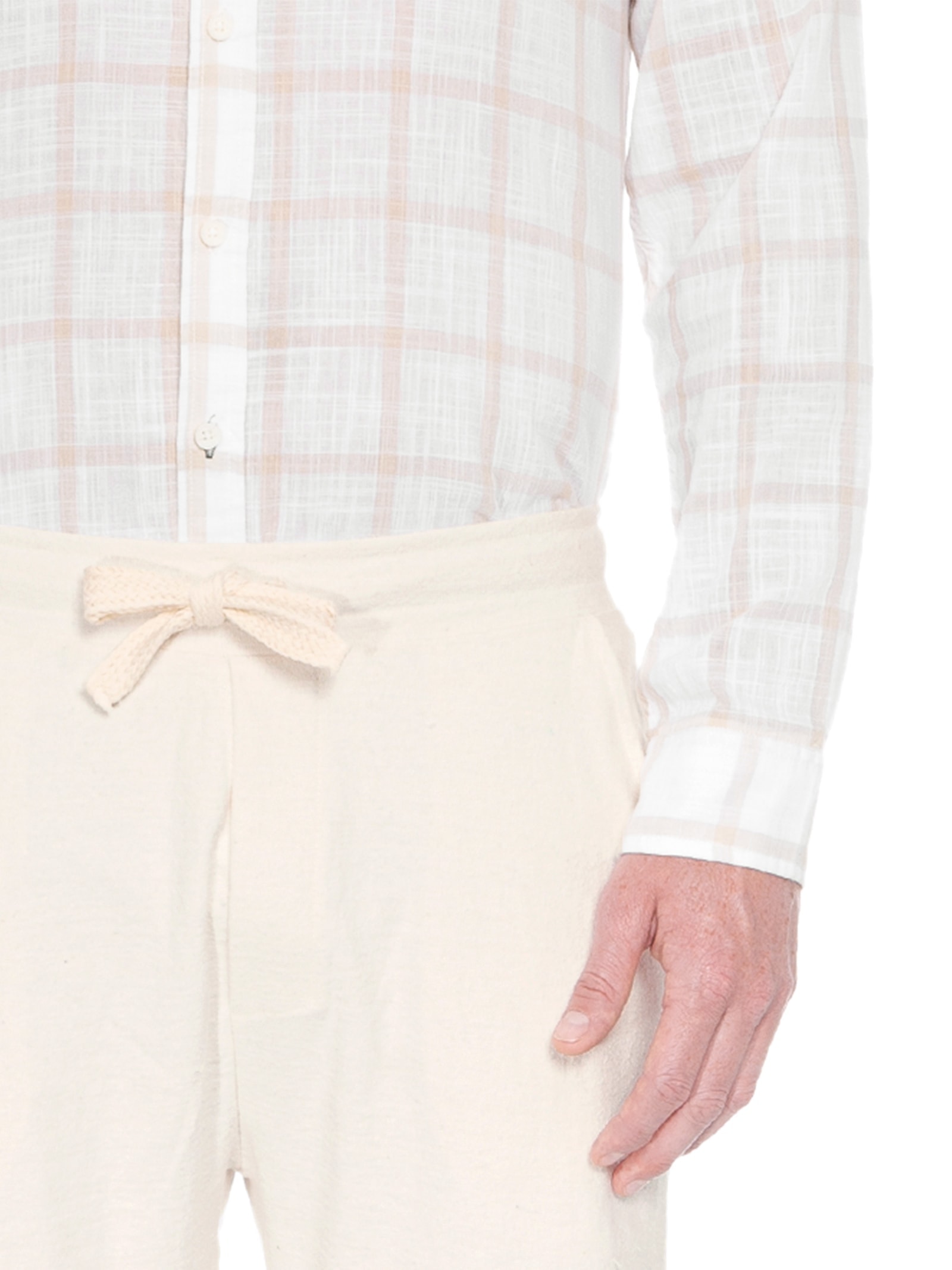 Bermuda Masculina Rustic E-Basics Off White Osklen