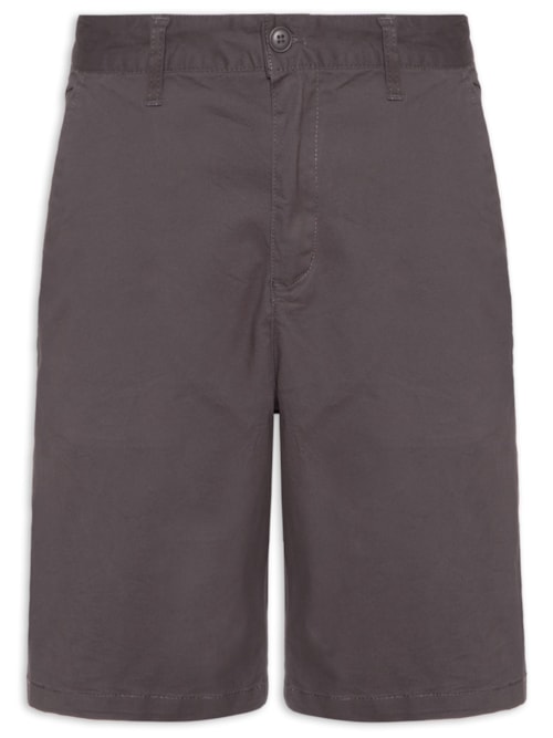 Bermuda Masculina Sarja Básica – Cinza