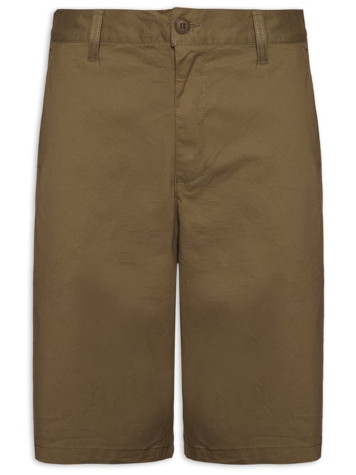 Bermuda Masculina Sarja Básica – Marrom