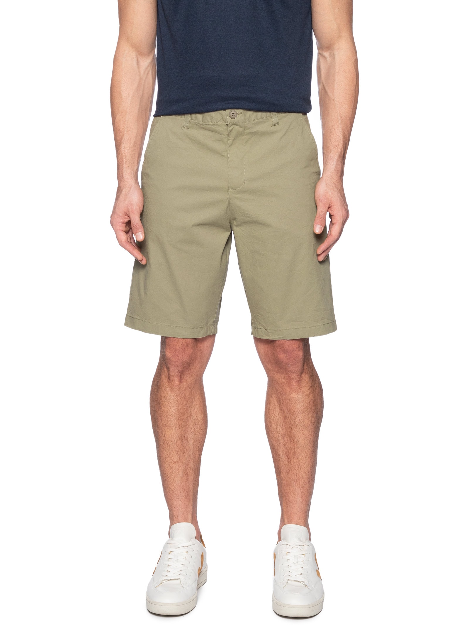 Bermuda Masculina Sarja Básica Verde Basiq Men