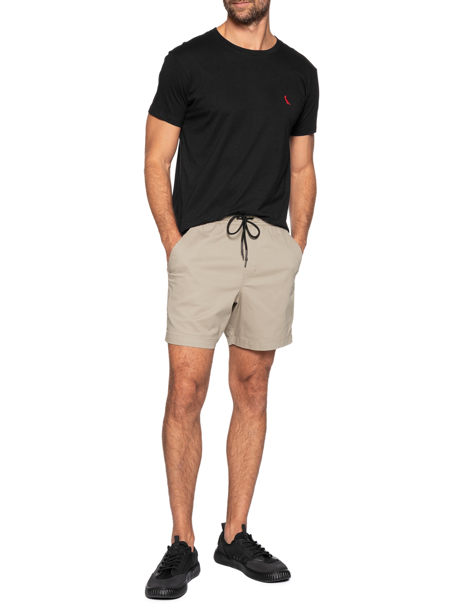 Bermuda Masculina Sarja Batalha John Cinza Reserva