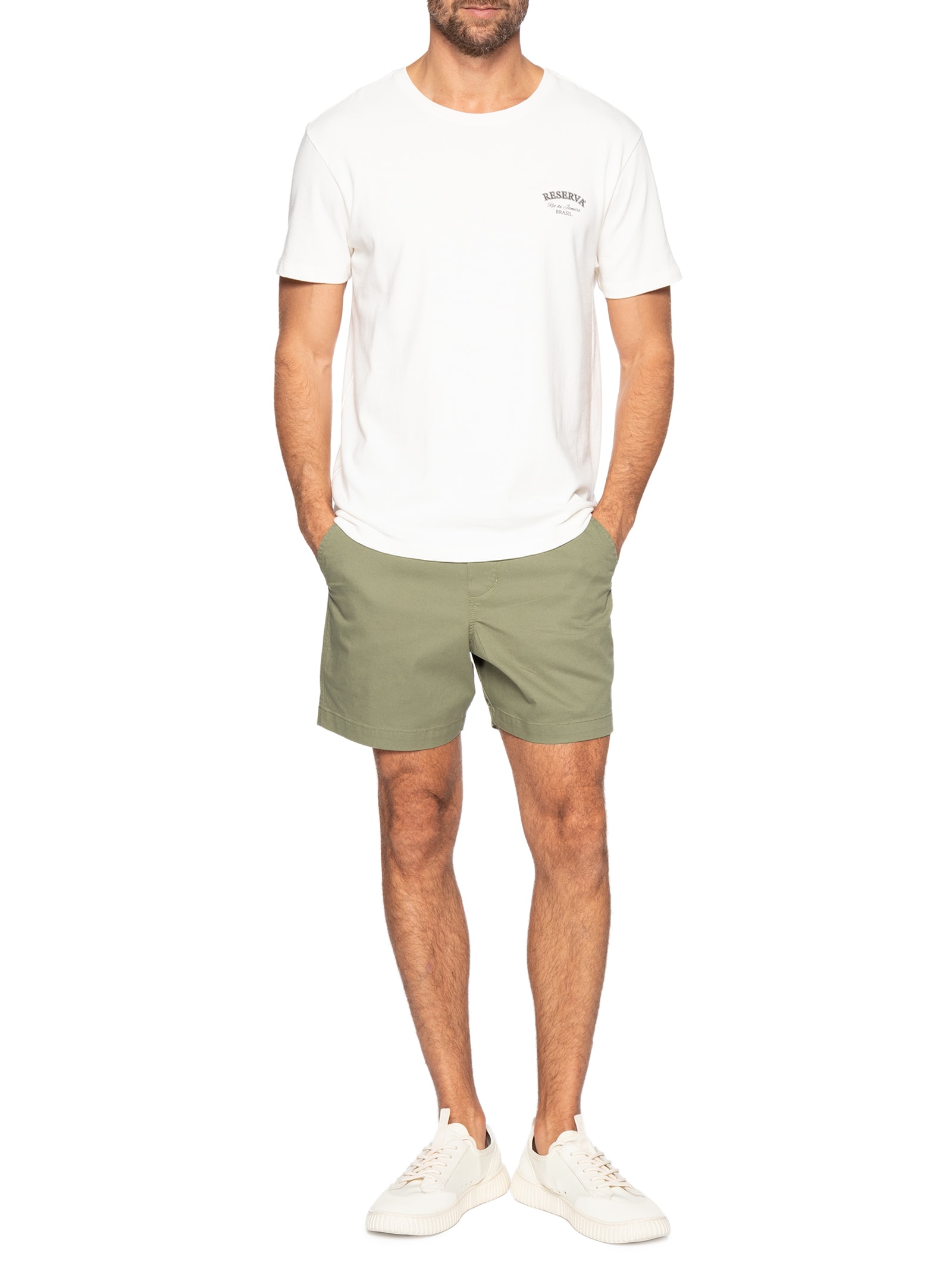 Bermuda Masculina Sarja Batalha John Verde Reserva