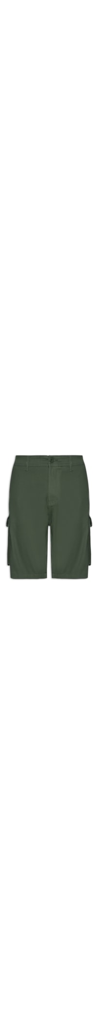 Bermuda Masculina Sarja Bolso Cargo - Verde