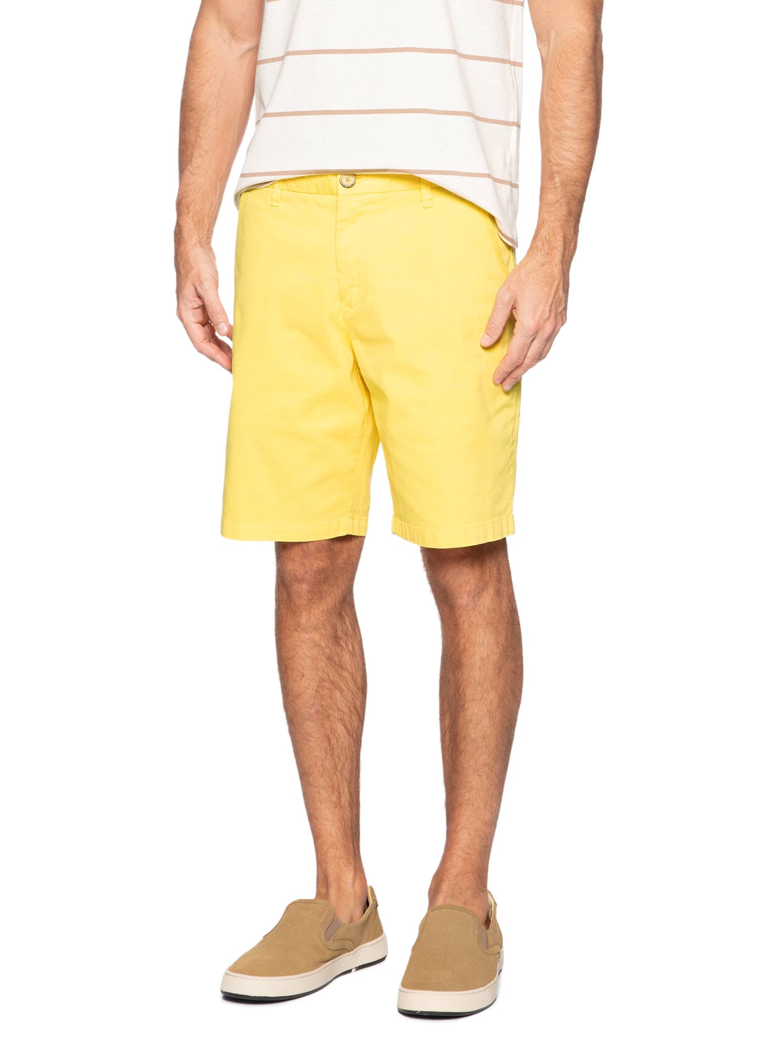 Bermuda Masculina Sarja Casual Iron – Amarelo Reserva