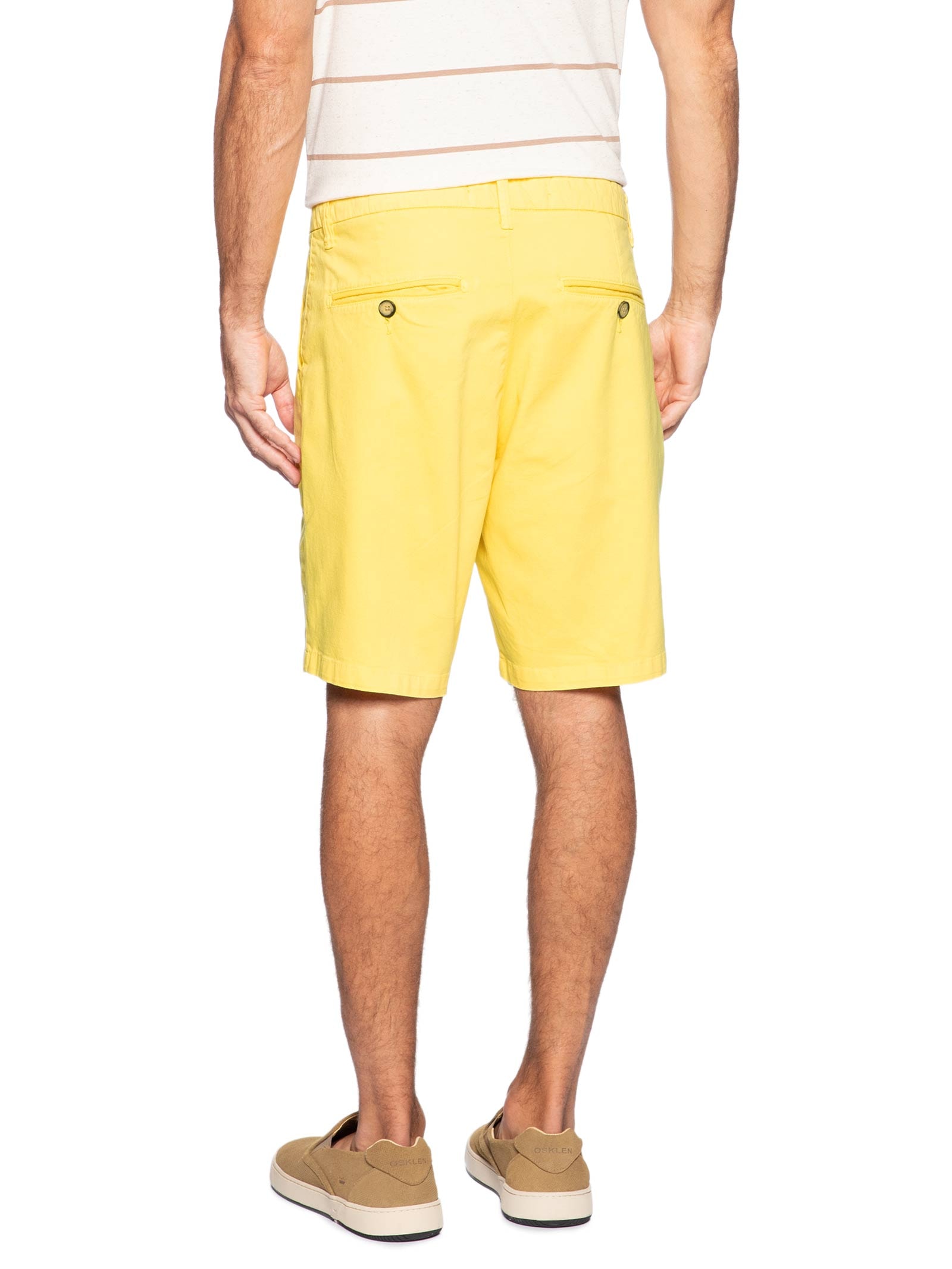 Bermuda Masculina Sarja Casual Iron – Amarelo Reserva