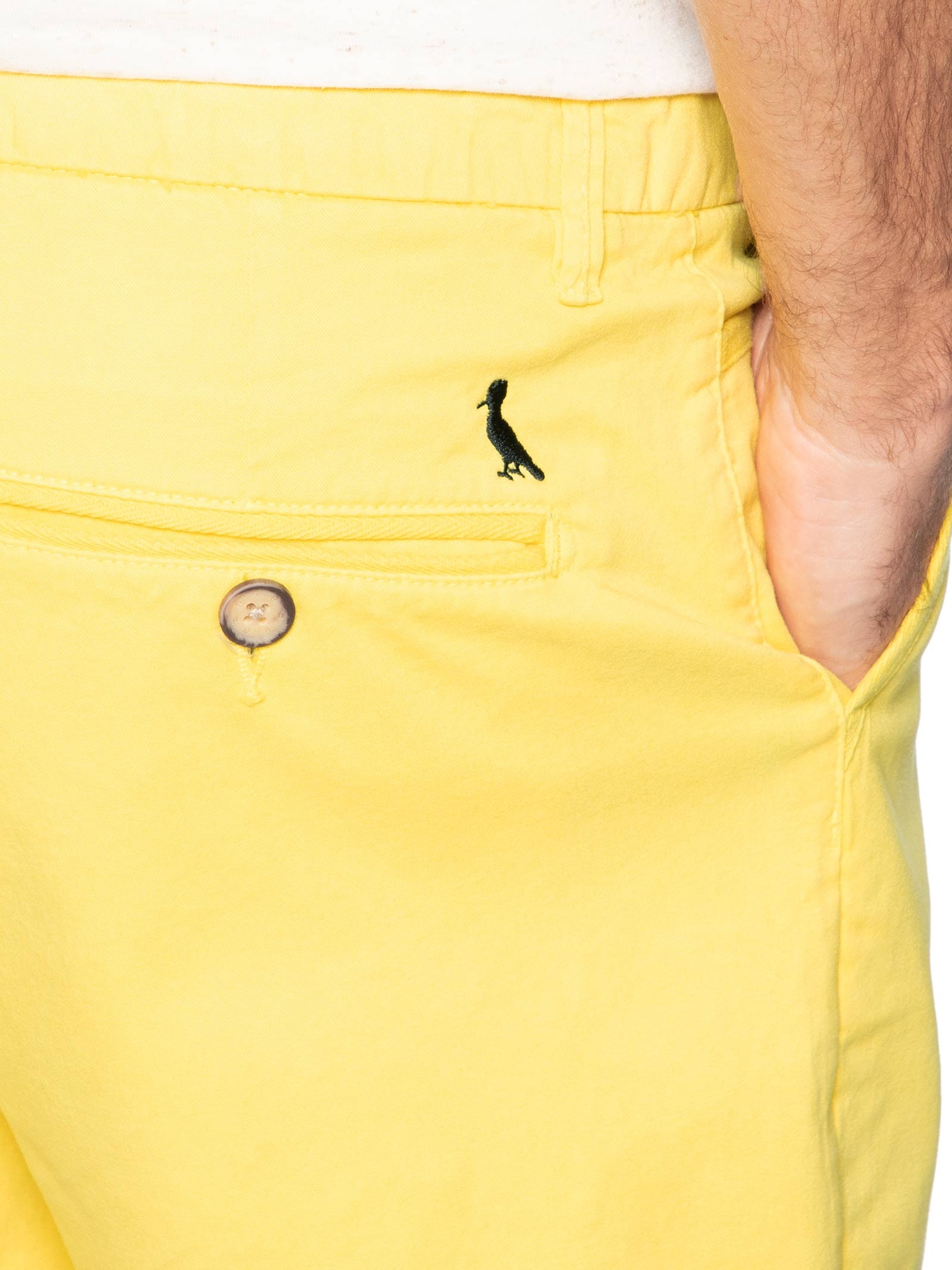 Bermuda Masculina Sarja Casual Iron – Amarelo Reserva