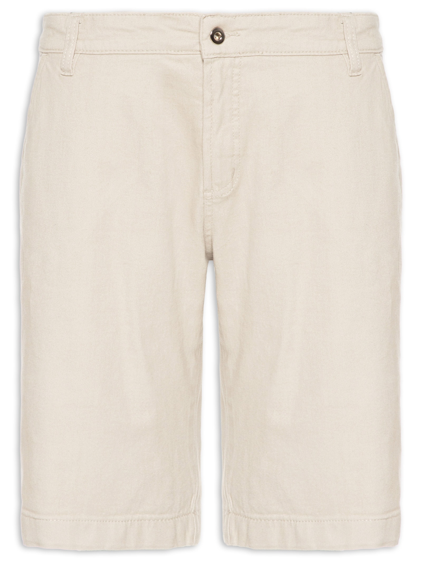 Bermuda Masculina Sarja Color Básica Bege '2 Essential
