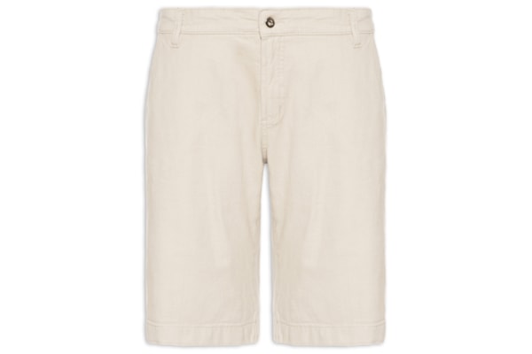 Bermuda Masculina Sarja Color Básica - Bege