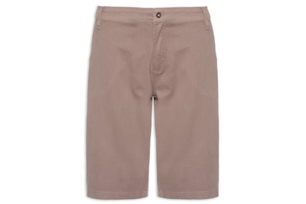 Bermuda Masculina Sarja Color Básica - Bege