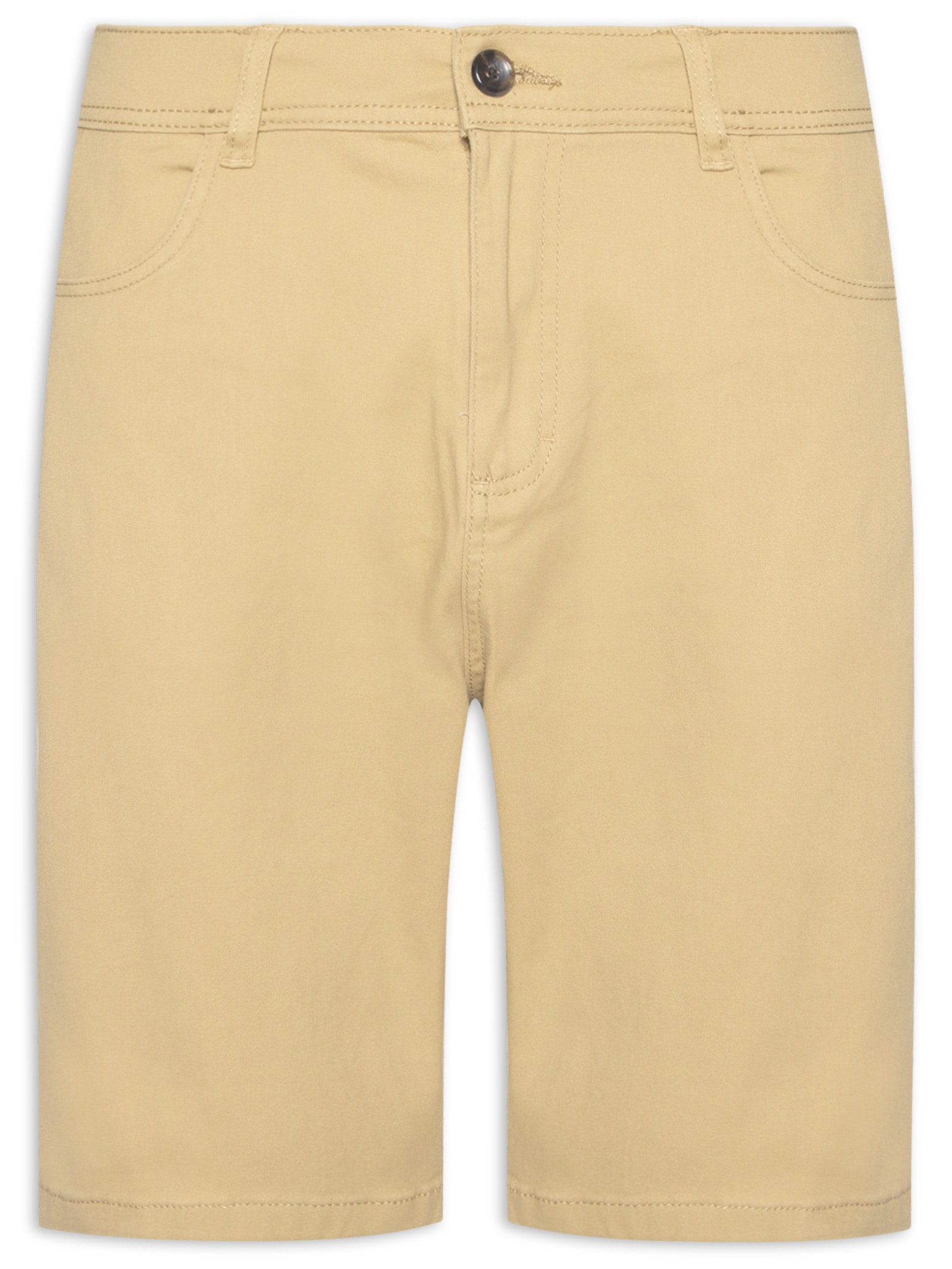 Bermuda Masculina Sarja Color Bege Basiq Men