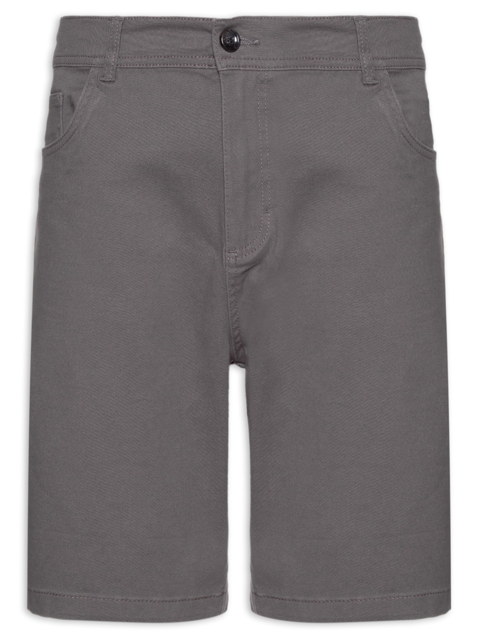 Bermuda Masculina Sarja Color Cinza Basiq Men