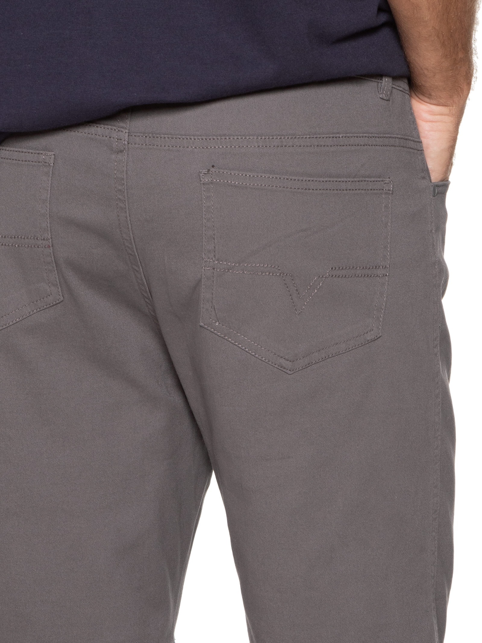 Bermuda Masculina Sarja Color Cinza Basiq Men