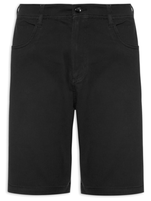 Bermuda Masculina Sarja Color – Preto
