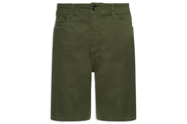 Bermuda Masculina Sarja Color - Verde
