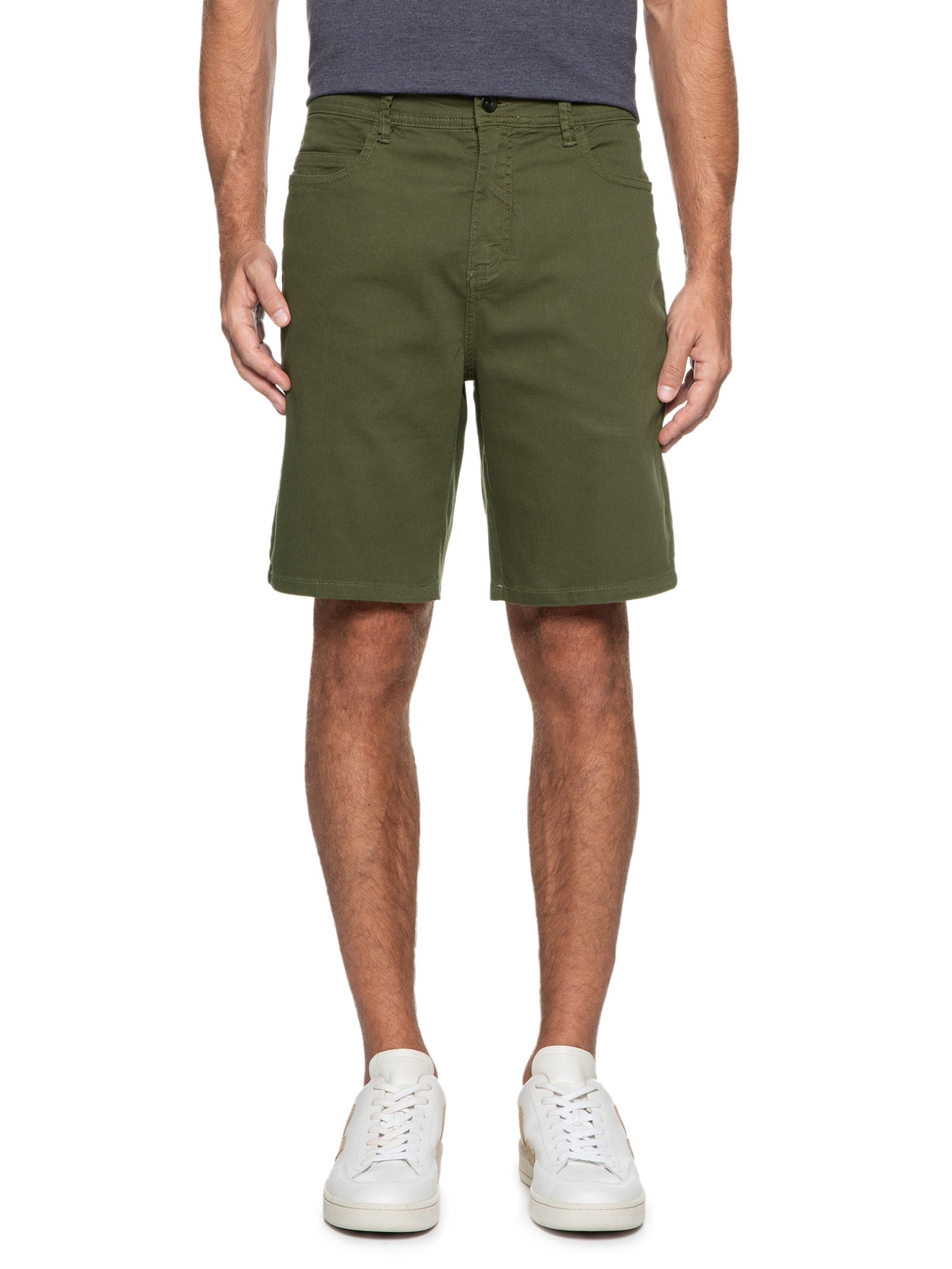 Bermuda Masculina Sarja Color Verde Reserva